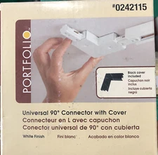 Portfolio Track Lighting Universal 90° Connector w/ Cover #0242115  **NEW**