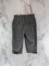 Vtg Woolrich Pant Women 29 8 Wool Gray Tweed Breeches Knickers Riding High Rise
