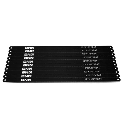 DPT MOTORSPORTS 10 Pcs 12" Long High Carbon Steel Hacksaw Replacement Blade w/24 Teeth Per Inch