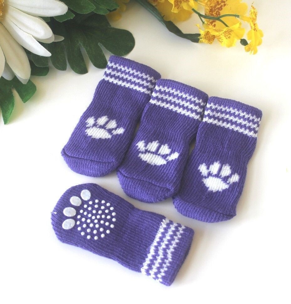 Non-Slip Dog Socks For Small Breeds - Skid-Free Grip Socks In Sizes S, M, L (USA Seller) 12 thumbnail image