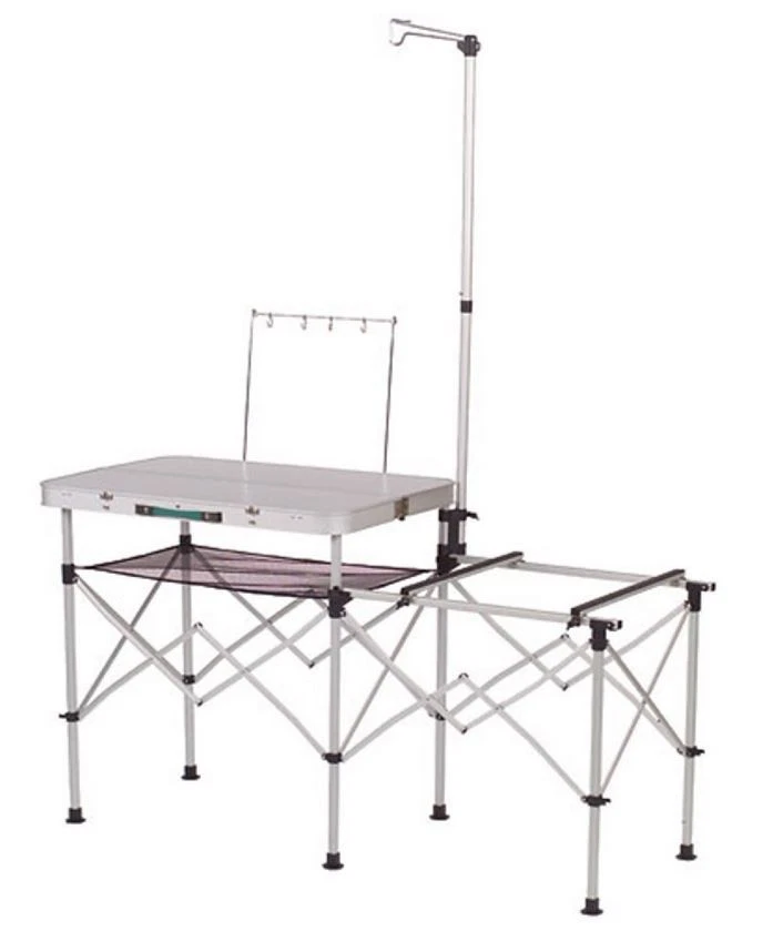 Estación de trabajo de cocina portátil para camping mesa plegable cocina al aire libre caza supervivencia Foto 2 de 4