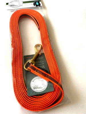 Mystique Schleppleine gummiert mit Handschlaufe Messing orange 5m 12mm MYS562