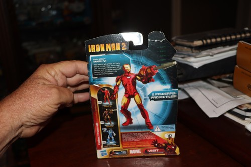 Marvel Iron Man 2 Movie Mark VI Action Figure Hasbro, #10 2009 MIP - Picture 2 of 2