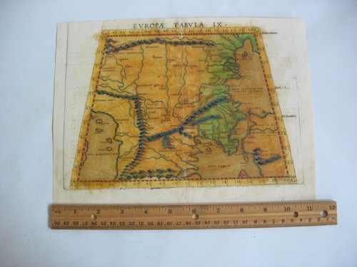 Mapa antiguo Evropa Tabvla IX 1561 RUSCELLI/PTOLEMEO SIGLO XVI Europa Ucrania - Imagen 2 de 4