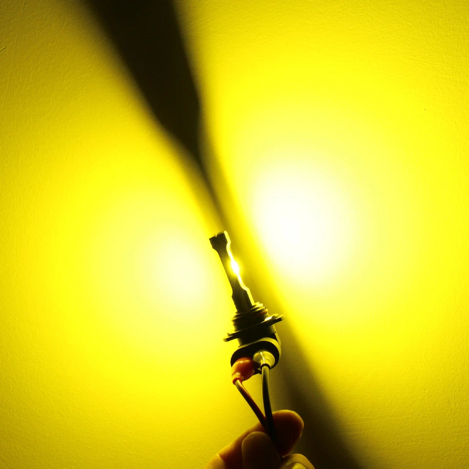 Bombilla antiniebla LED Allá Lighting 9006, súper brillante 3000K amarillo brillante Foto 2 de 4