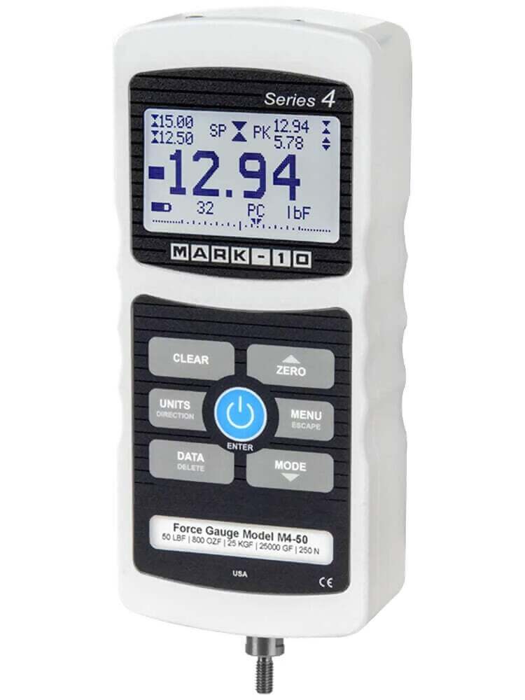 Mark-10 M4-100  Advanced Digital Force Gauge with Output, Capacity 100 lbf, 110V