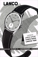 Langendorf Watch Lanco Original Vintage Wall Art - POSTER 20x30