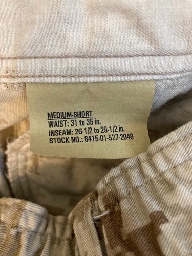 USMC UNIFORM - MCCUU - DESERT MARPAT - MEDIUM SHORT - Picture 6 of 8
