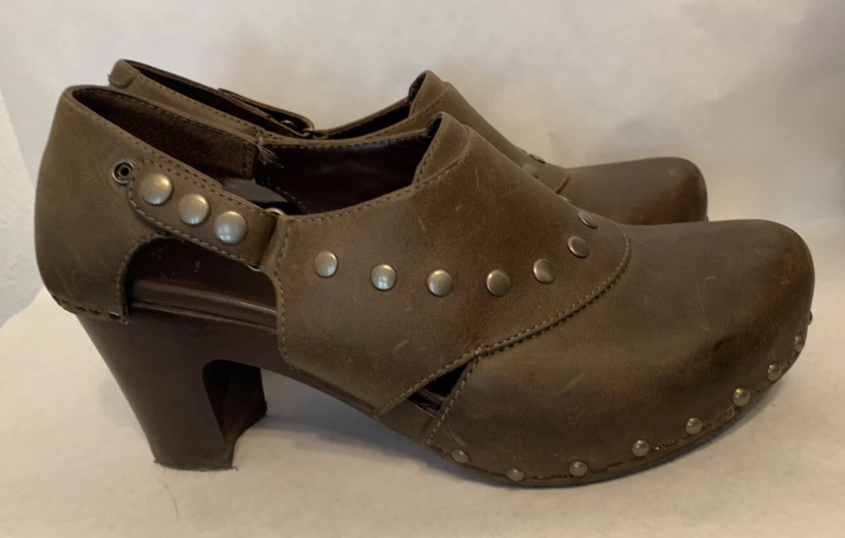 WOMENS DANSKO RYDER Brown Oiled Leather Studs 3