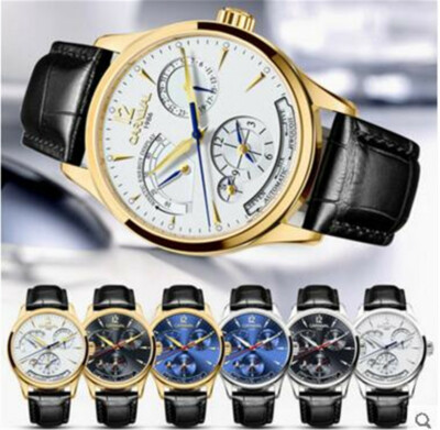 Carnival Men Automatic Watch 25Jewels Energy Display Date Two Dials 24hours