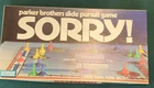 Sorry! Vintage Parker Brothers Slide Pursuit Board Game 1972 COMPLETE