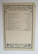 Violet Two Part Dvorak Arranged by Bliss Willis Music 2570 1913