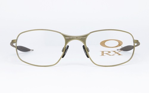 NOS VINTAGE BRILLE OAKLEY O RX OPHTHALMISCHER RAHMEN METALL QUADRATISCHE WICKEL GOLD BRAUN - Bild 1 von 9