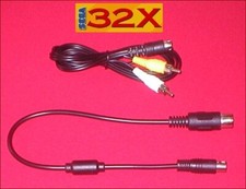 Sega 32X (No Sound Audio Fix) AV Cable & Link Cable Setup for Genesis 1 NEW
