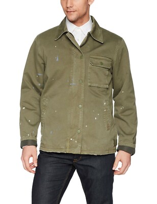 Hudson Jeans Men's Military Jacket, Army Paint, SM