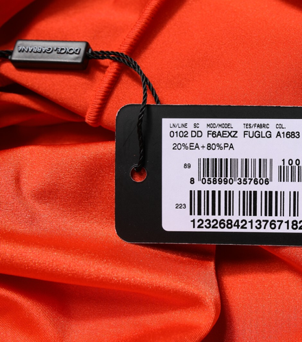 Dolce & Gabbana Vestido Naranja Ceñido sin Mangas Mono IT38/ US4/ XS 1050usd - Imagen 6 de 9