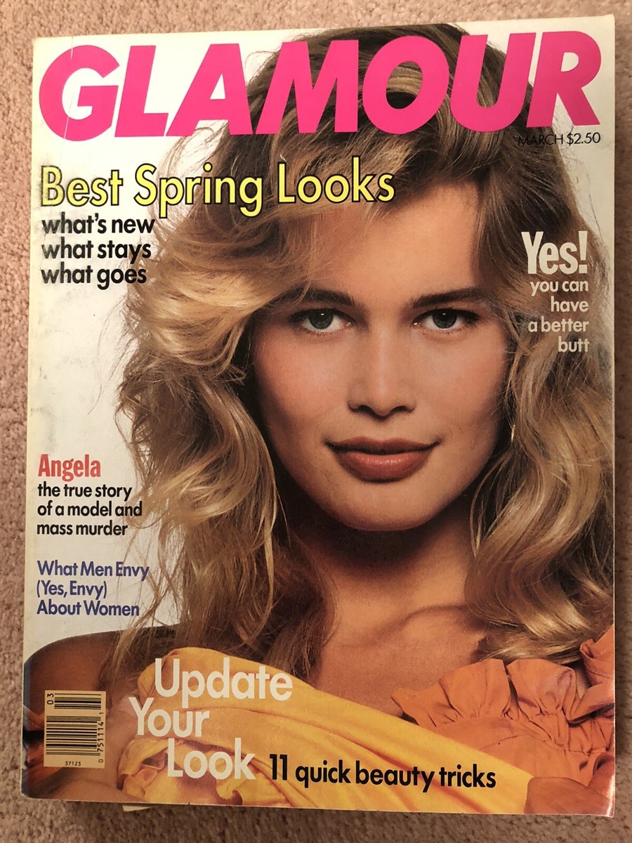 Glamour Magazine March 1990 Claudia Schiffer | eBay