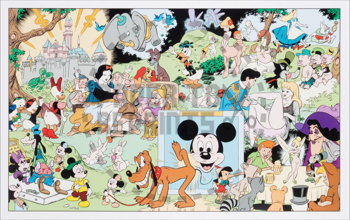 ディズニー　ポスター　 The Disneyland Memorial Orgy Disney 'The Disneyland Memorial Orgy' Black Light Poster by