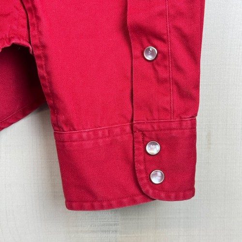 Vintage 1990s Lauren Ralph Lauren Women’s Red Western Shirt Pearl Snaps Medium - Picture 9 of 11