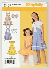 Simplicity 2467 Girls Summer Dress & Bolero Jacket Sz 3-6 Sewing Pattern UNCUT