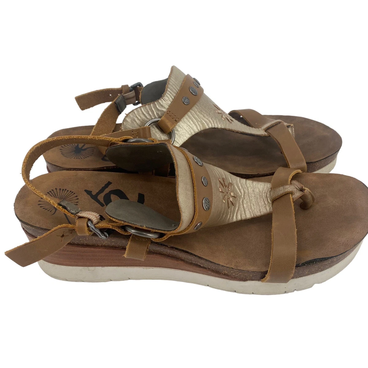 OTBT Size 10 Maverick Wedge Sandals Bronze Tan eBay