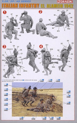DRAGON 6391 1/35 Fanteria Italiana, El Alamein 1942 (Set di 4 figurine) - Foto 3 di 3