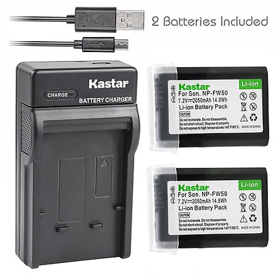 FW50 Battery&SLIM Charger for Sony  NEX-3, 3N, 5, 5N, 5R, 5T, 6, 7, C3, F3