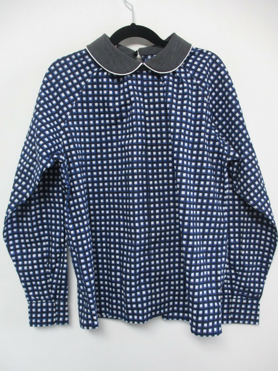 MARNI navy and white gingham with grey skirt and top set girls sz 