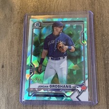 2021 Bowman Chrome Sapphire Edition Jordan Groshans BCP-246 Prospects Aqua #/99