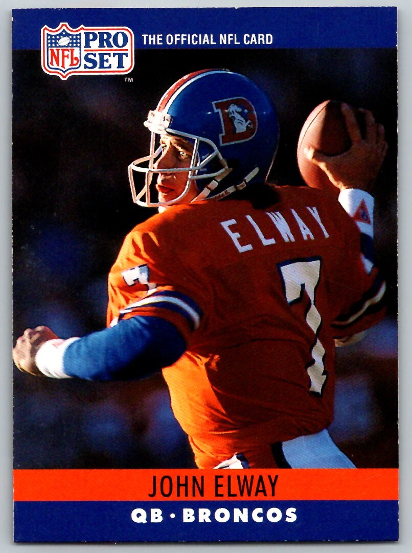 1990 PRO SET FACT CINCINNATI JOHN ELWAY DENVER BRONCOS #88