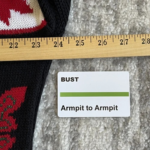 NWT Nutcracker Women's Ugly Christmas Sweater Size L Pullover Acrylic Black Red