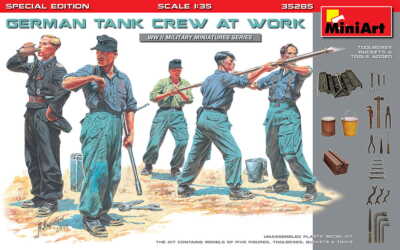 MINIART 35285 1:35 GERMAN TANK CREW AT WORK [LIMITED EDITION] Plastic Model Kit