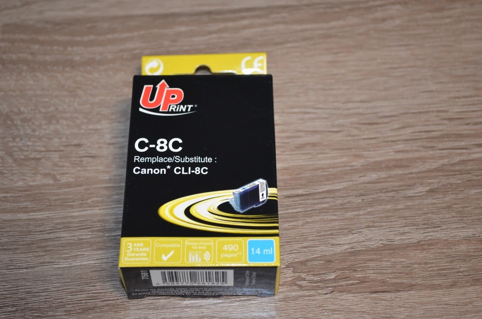 CANON PGI-5 CYAN , CARTOUCHE D'ENCRE DE MARQUE UPRINT C-8C POUR CANON - Photo 1/3