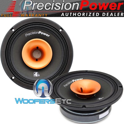 (2) PRECISION POWER PM2.804 8&quot; 300W PRO AUDIO 2-WAY 