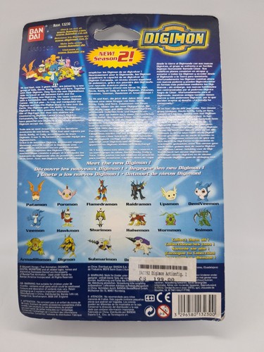 Digimon Hawkmon von Bandai Originalverpackt Sealed with contents Vintage - Imagen 2 de 8