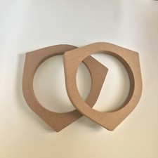 2 Pcs 6.5" MDF Adapter Speaker Ring Mounting Spacer Ring Car Audio 19mm High