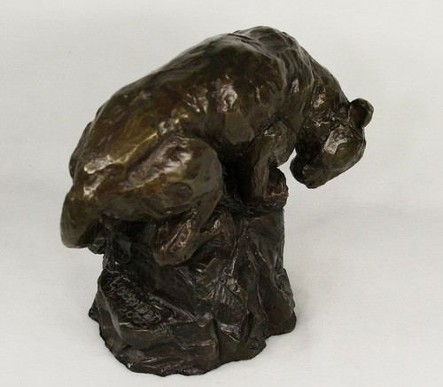 Gwen Harrison Lockhart (American 20th century) Cougar Signed Bronze Sculpture - Picture 7 of 12