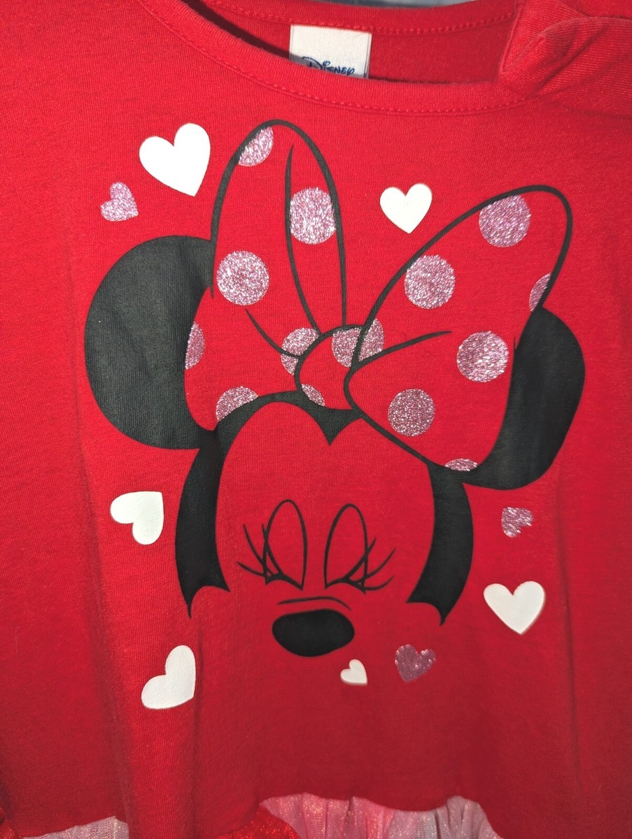 red minnie mouse tutu dress Disney Girls Red & Pink Tulle Minnie Mouse Dress X-Large (14/16)