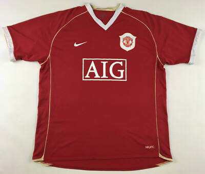 人気　レア　NIKE Manchester United AIG Jersey Manchester United 2006/07 2007 AIG Nike shirt jersey camiseta