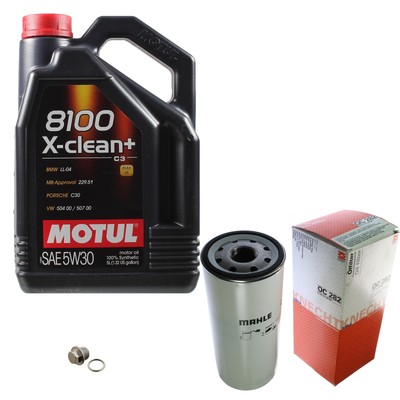 MAHLE Ölfilter 5 L Motul 5W-30 8100 X-clean+ für Subaru Impreza 2.5 AWD