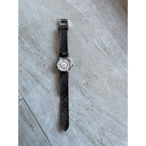 LOUIS VUITTON Tambour Monogramma Slim, Quarzo, 28mm, Acciaio Inox Usato - Foto 11 di 12