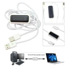 Direct PC To PC Two Computer File Transfer Sync Data Link USB Cable Easy Copy US