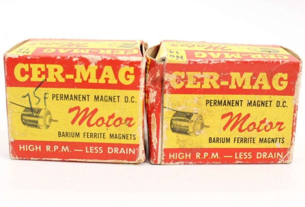 Vintage Cer-Mag No. 14 (FA-15) DC Motor for a Model Boat (Lot of 2)