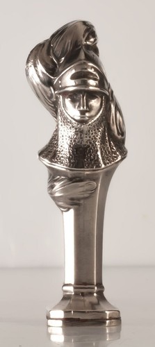 Antique 19th Century French Solid Silver Armore Figure Desk Wax Seal Stamp