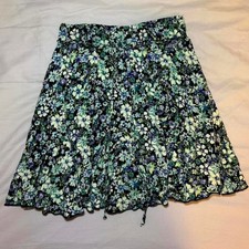 Wild Fable Blue Green Floral Mini Skirt Cottagecore Size XS Women's