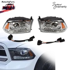 Upgrade Style Projector Headlights Headlamps For 2009-18 Dodge Ram1500 Led Drl