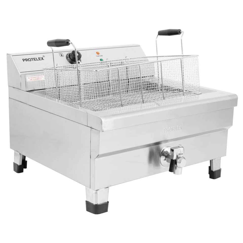 Profi Edelstahl Gastronomie Imbiss Elekto Friteuse Fritteuse Fritöse 20L - Bild 4 von 4