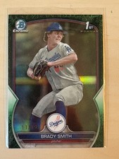 2023 Bowman Chrome Draft Brady Smith Green Grass Refractor /99 Dodgers #BDC-109