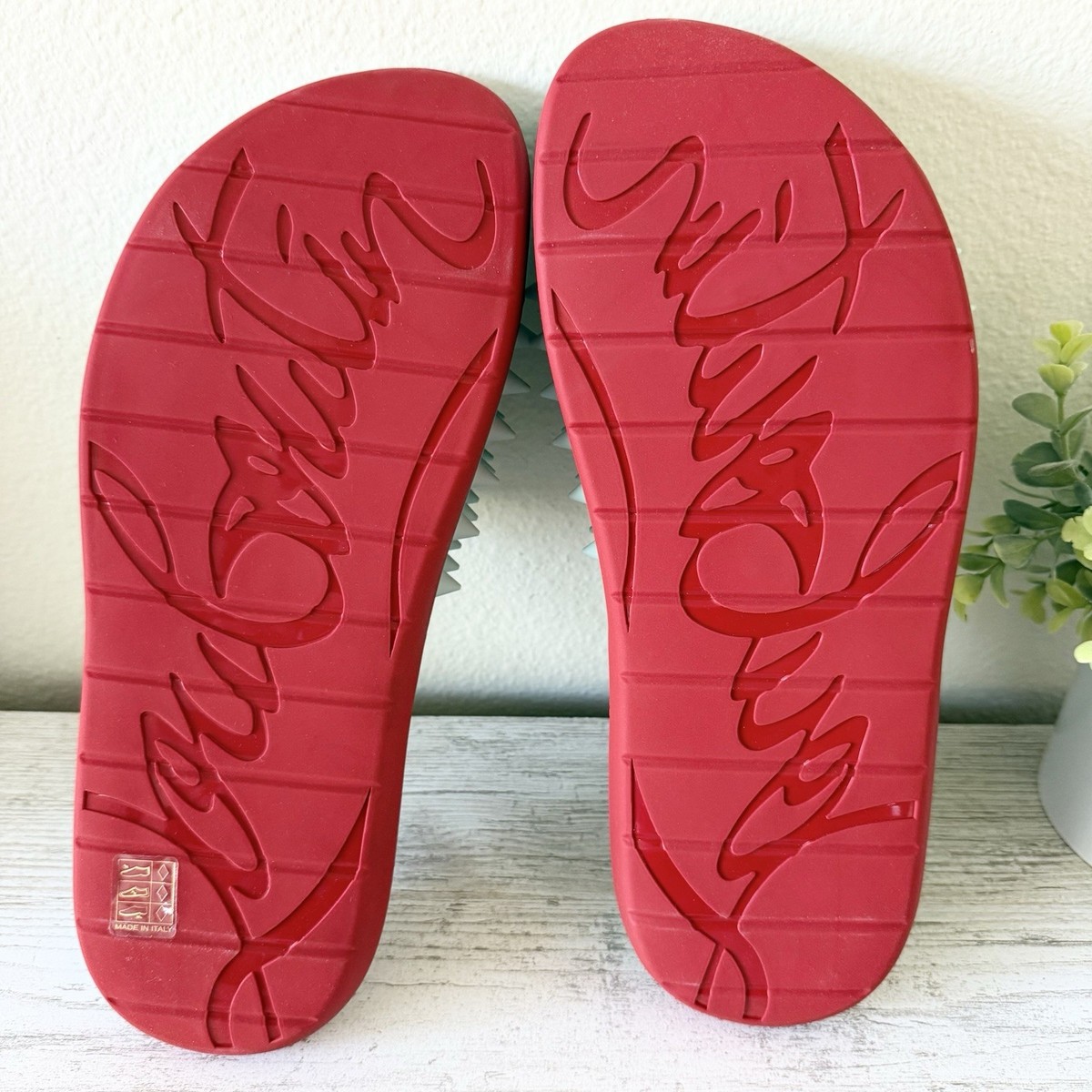 New Christian Louboutin Take It Easy Men Flat Pool Slides 