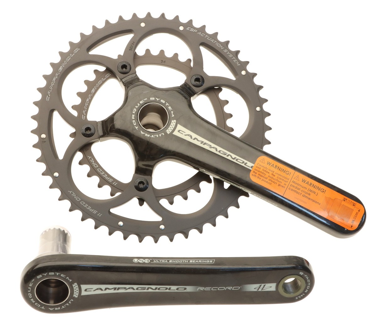 Campagnolo Record Carbon Compact Crankset 50/34T 11 Speed 175mm